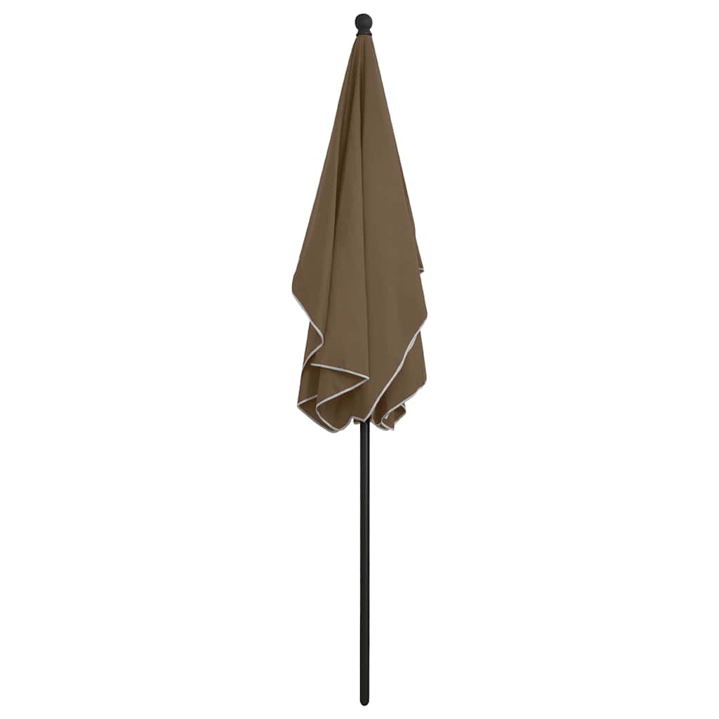 vidaXL Parasol ogrodowy na słupku, 210x140 cm, kolor taupe