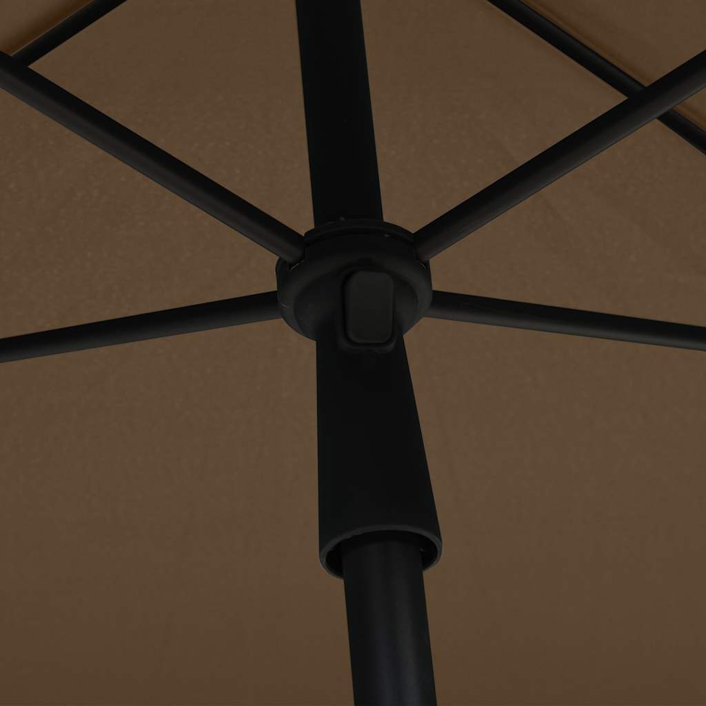 vidaXL Parasol ogrodowy na słupku, 210x140 cm, kolor taupe