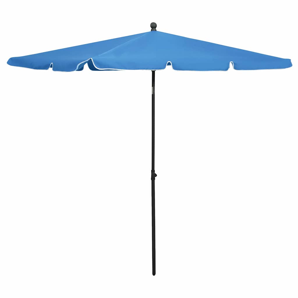 vidaXL Parasol ogrodowy na słupku, 210x140 cm, lazurowy