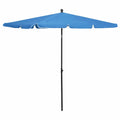 vidaXL Parasol ogrodowy na słupku, 210x140 cm, lazurowy