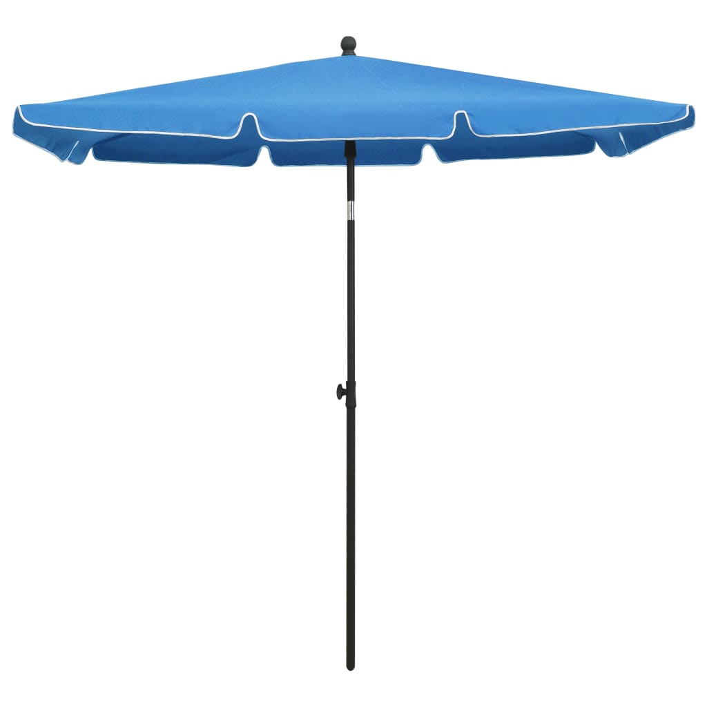 vidaXL Parasol ogrodowy na słupku, 210x140 cm, lazurowy