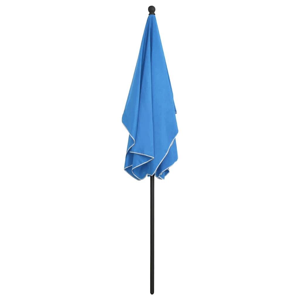 vidaXL Parasol ogrodowy na słupku, 210x140 cm, lazurowy
