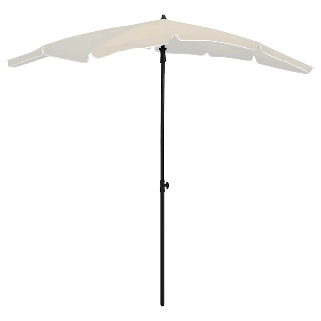 vidaXL Parasol ogrodowy na słupku, 200x130 cm, piaskowy