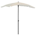 vidaXL Parasol ogrodowy na słupku, 200x130 cm, piaskowy