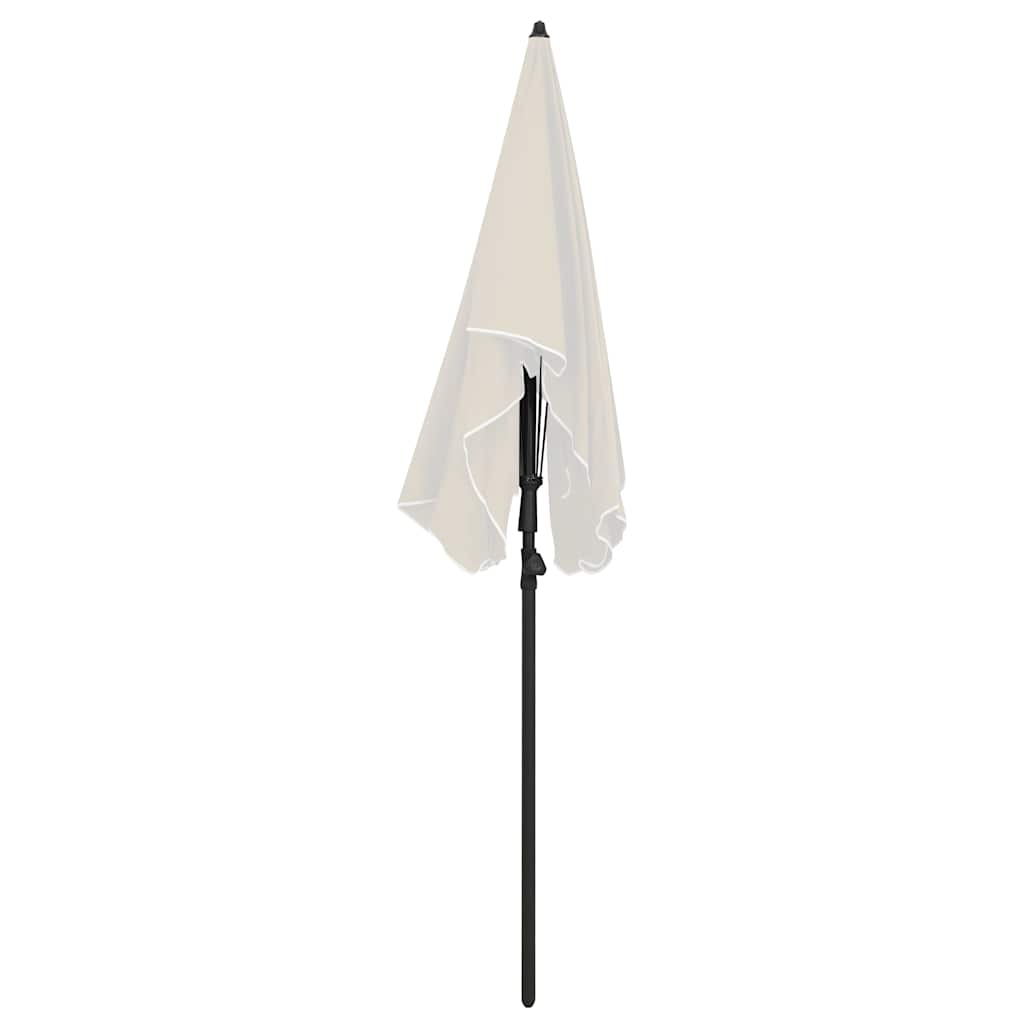vidaXL Parasol ogrodowy na słupku, 200x130 cm, piaskowy