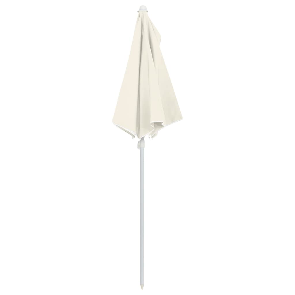 vidaXL Półokrągły parasol ogrodowy na słupku, 180x90 cm, piaskowy