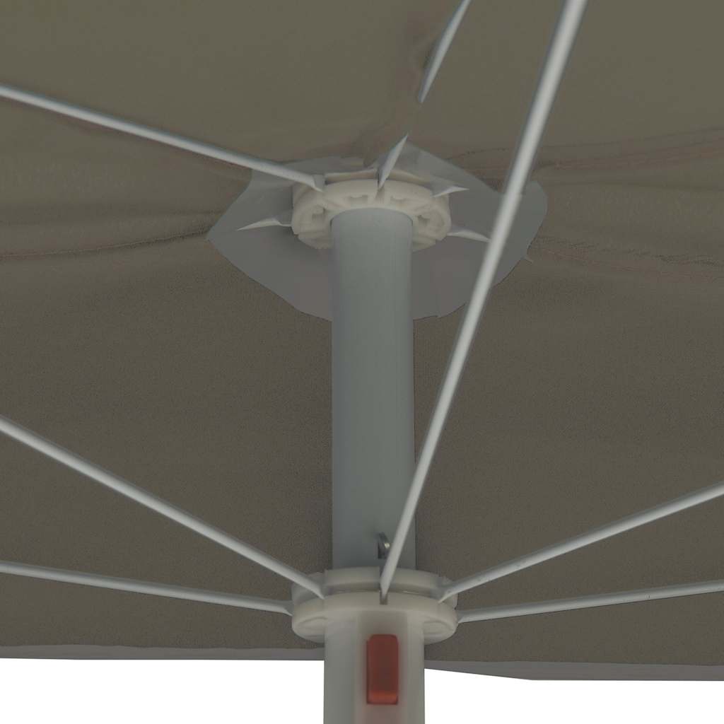 vidaXL Półokrągły parasol ogrodowy na słupku, 180x90 cm, piaskowy