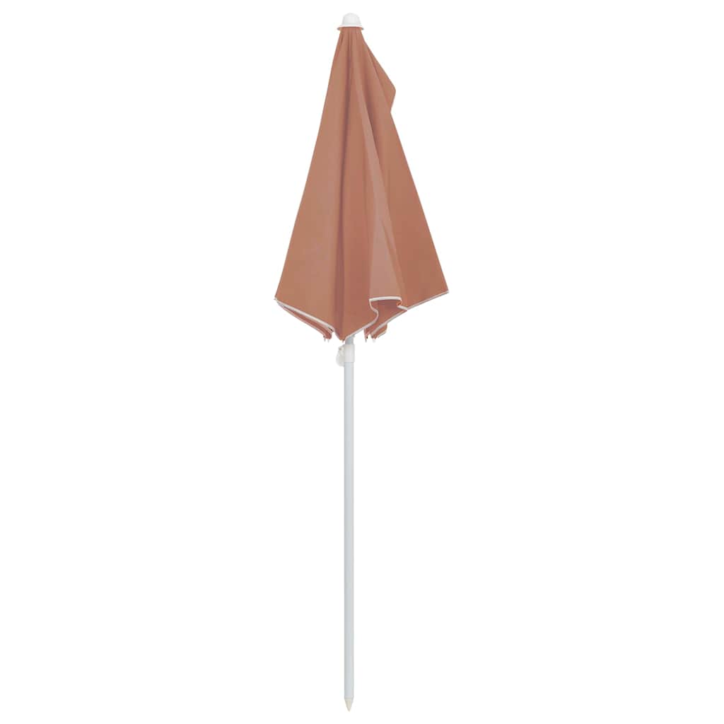 vidaXL Półokrągły parasol ogrodowy na słupku, 180x90 cm, terakota