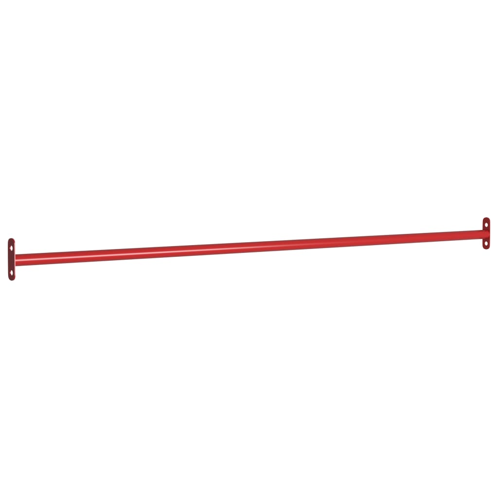 vidaXL Przykręcany drążek prosty, 125 cm, stalowy, czerwony