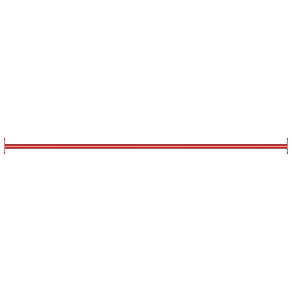 vidaXL Przykręcany drążek prosty, 125 cm, stalowy, czerwony