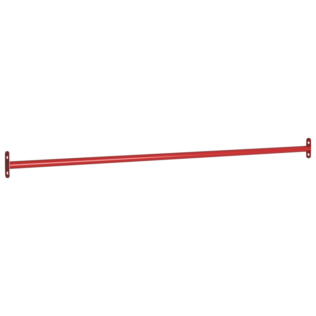 vidaXL Drążki do przewrotów, 3 szt., 125 cm, stalowe, czerwone