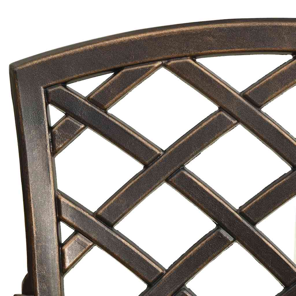 vidaXL Krzesła ogrodowe 4 szt., odlewane aluminium, brązowe