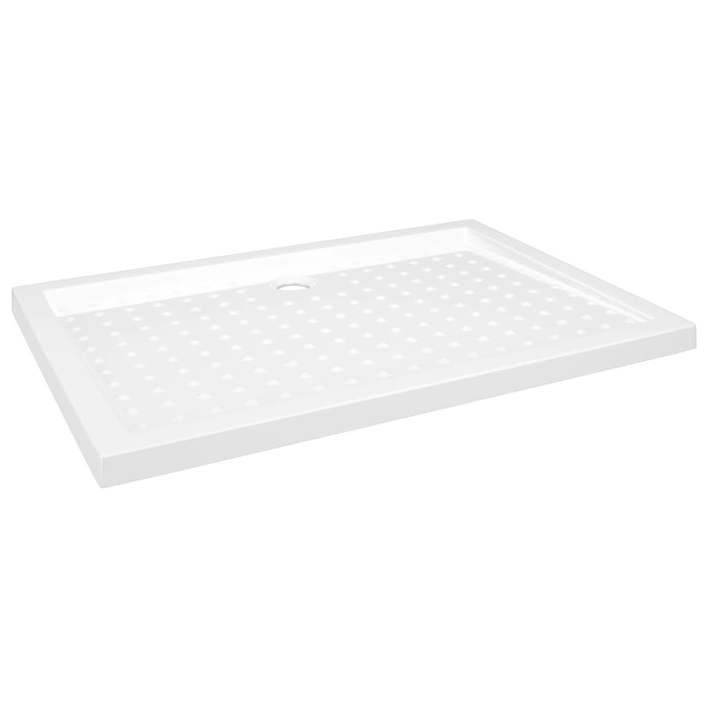 vidaXL Brodzik prysznicowy z wypustkami, biały, 70x100x4 cm, ABS