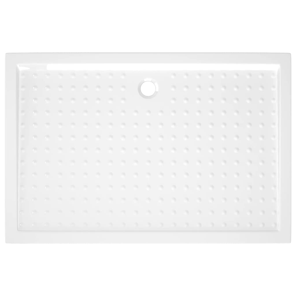 vidaXL Brodzik prysznicowy z wypustkami, biały, 80x120x4 cm, ABS