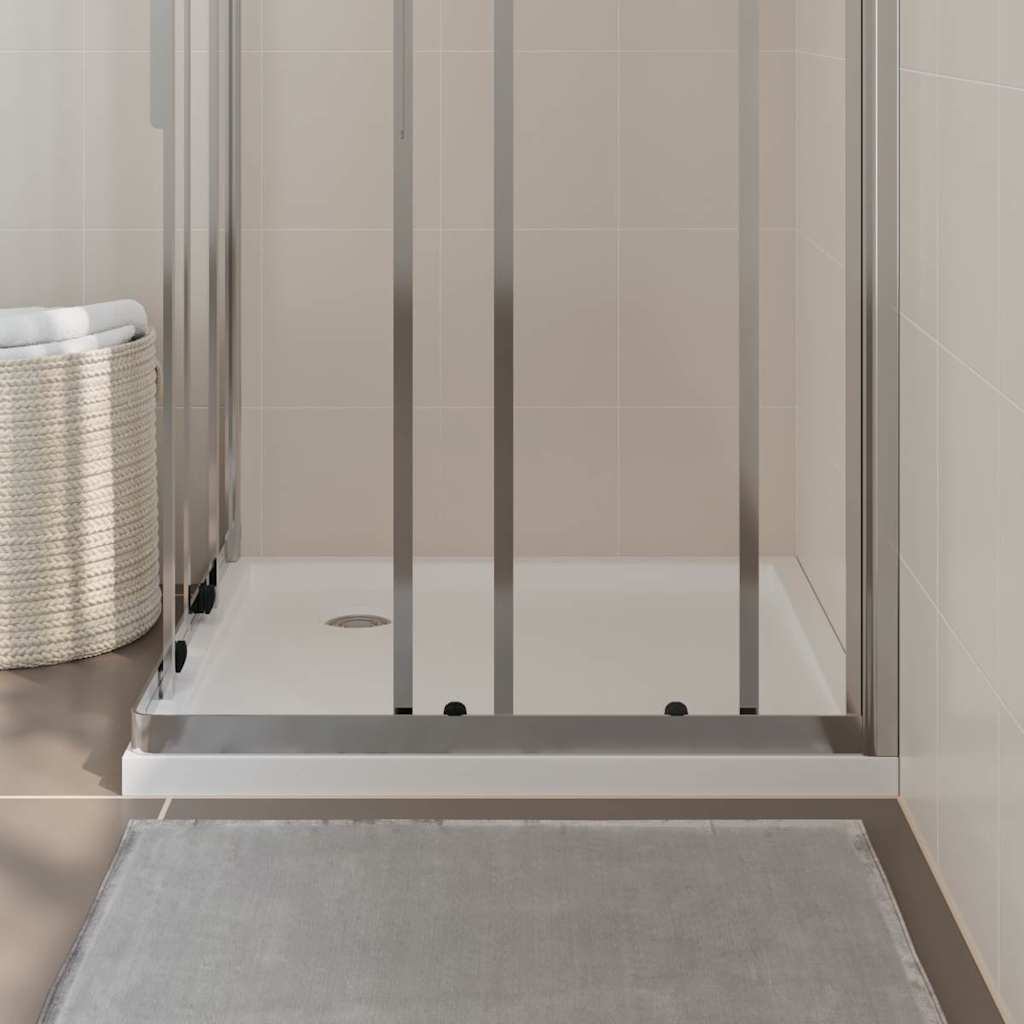 vidaXL Kwadratowy brodzik prysznicowy, ABS, biały, 80x80 cm