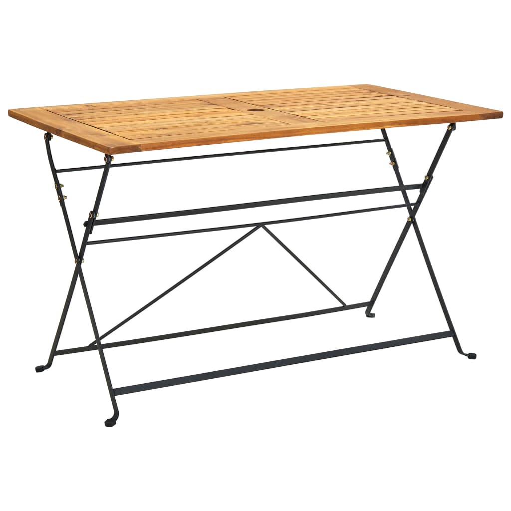 vidaXL 7-cz. zestaw składanych mebli ogrodowych, lite drewno akacjowe