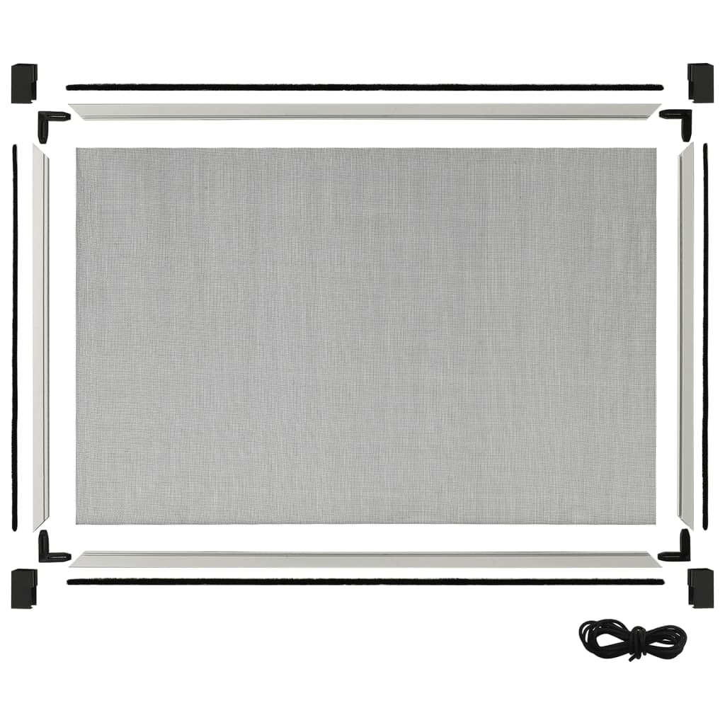 vidaXL Rozsuwana moskitiera okienna, biała, (75-143)x50 cm
