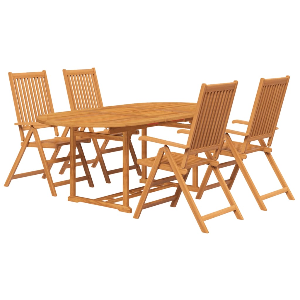 vidaXL 5-częściowy zestaw mebli ogrodowych, drewno akacjowe, 150-200 cm