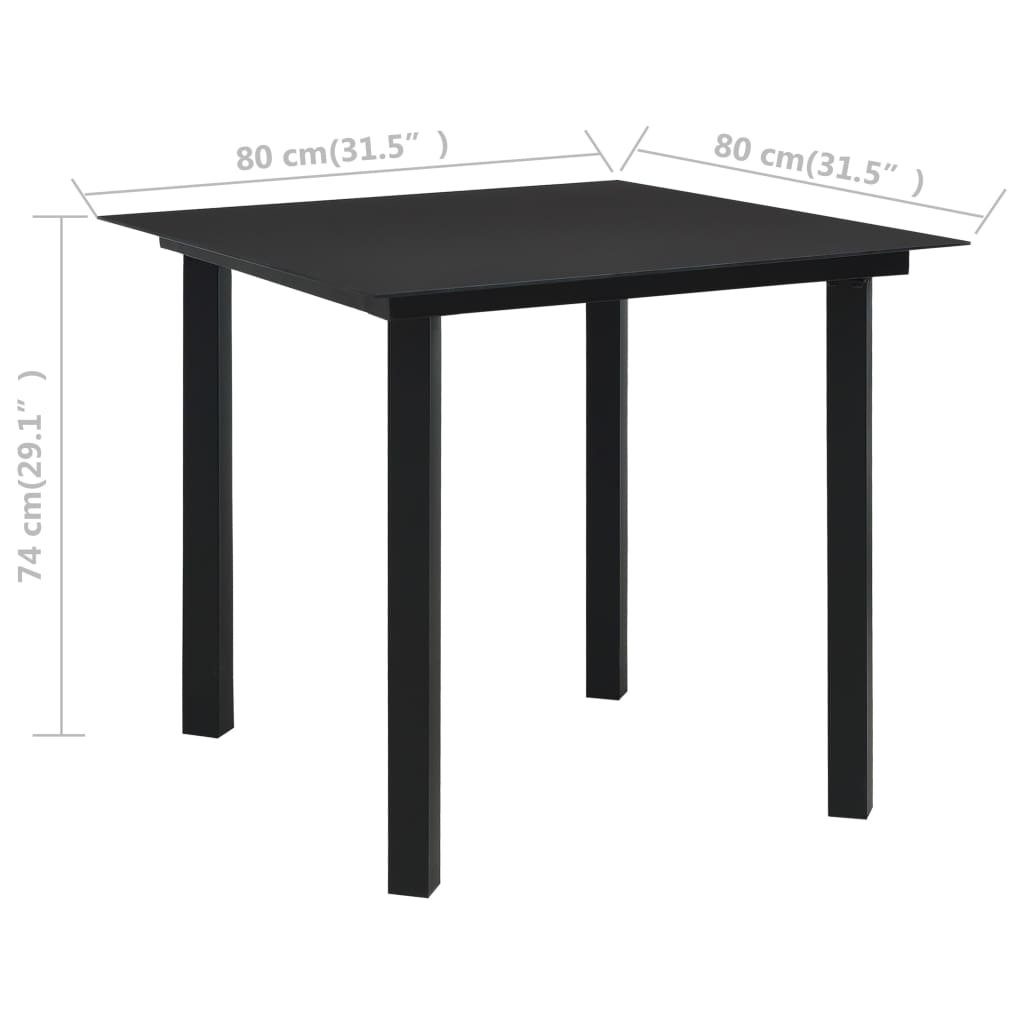 vidaXL 5-cz. zestaw mebli ogrodowych, rattan PVC, czarny