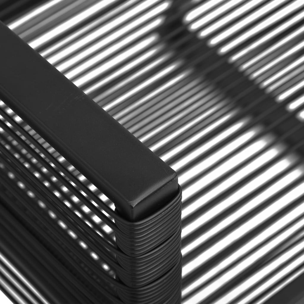 vidaXL 7-cz. zestaw mebli ogrodowych, rattan PVC, czarny