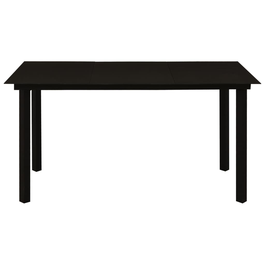 vidaXL 5-cz. zestaw mebli ogrodowych, rattan PVC, czarny