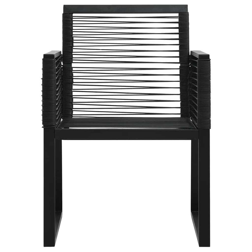 vidaXL 5-cz. zestaw mebli ogrodowych, rattan PVC, czarny