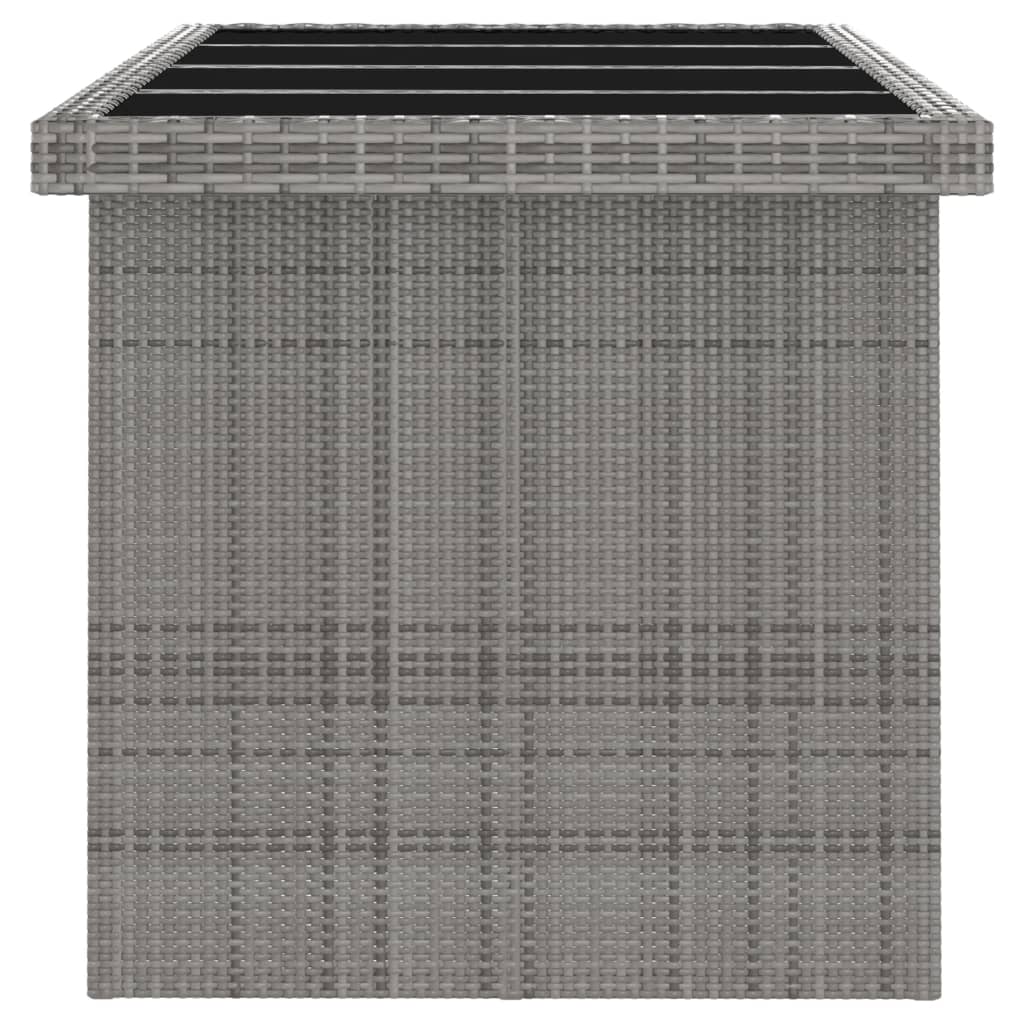 vidaXL 7-cz. zestaw mebli ogrodowych z poduszkami, rattan PE, szary