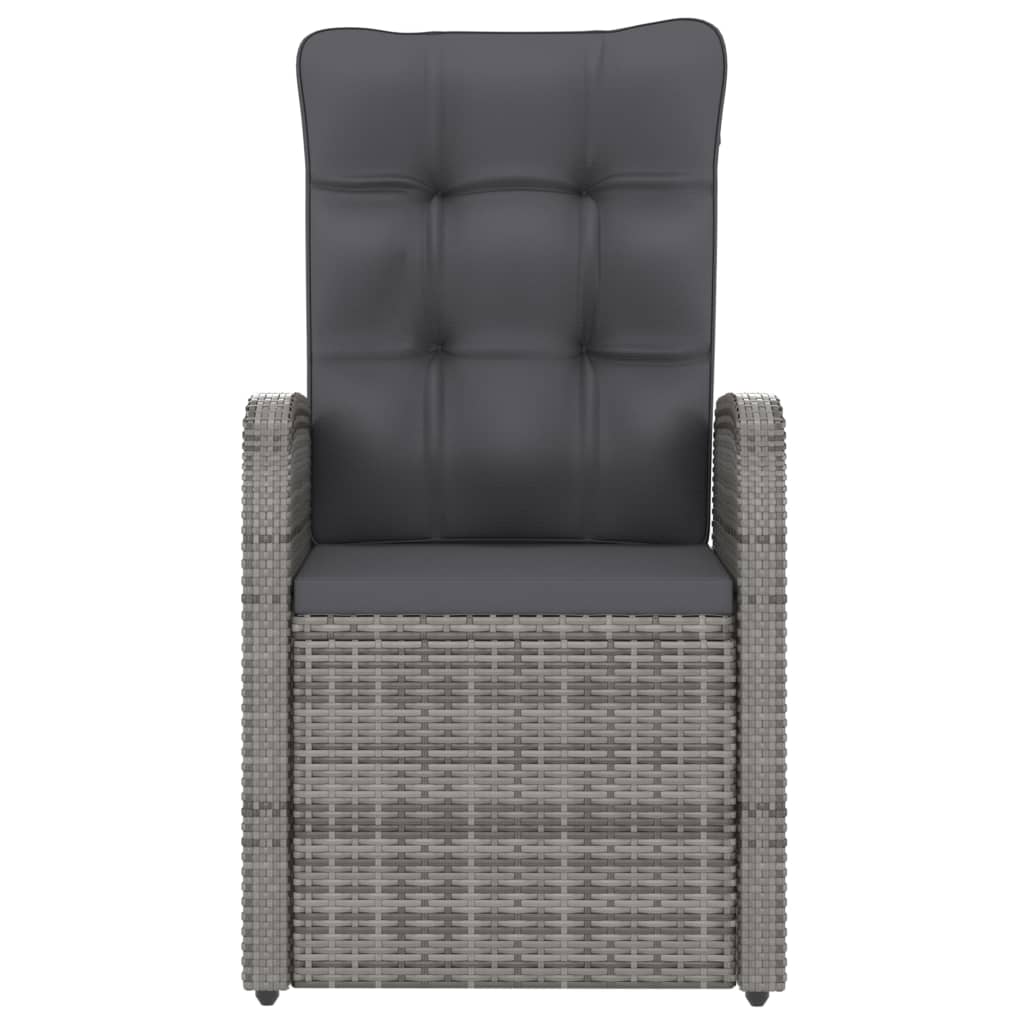 vidaXL 11-cz. zestaw mebli ogrodowych z poduszkami, rattan PE, szary