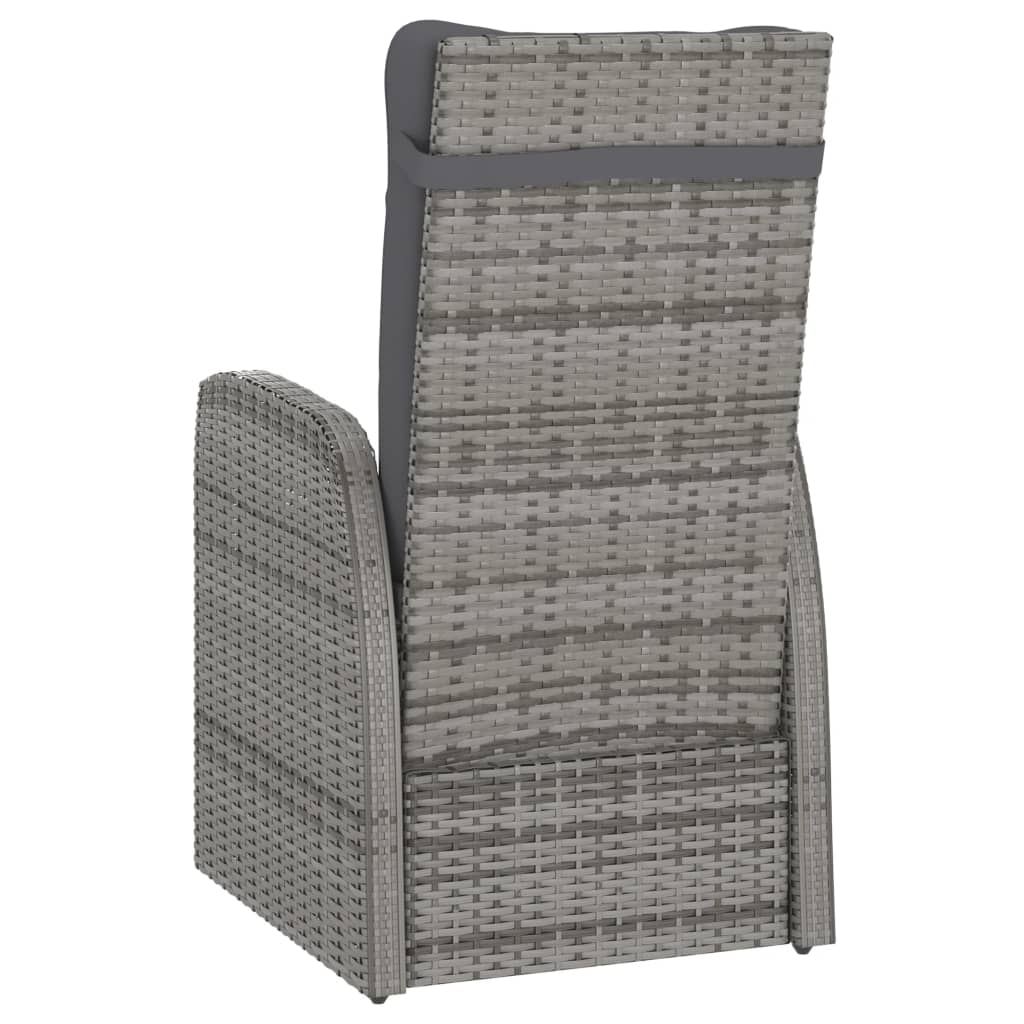 vidaXL 11-cz. zestaw mebli ogrodowych z poduszkami, rattan PE, szary