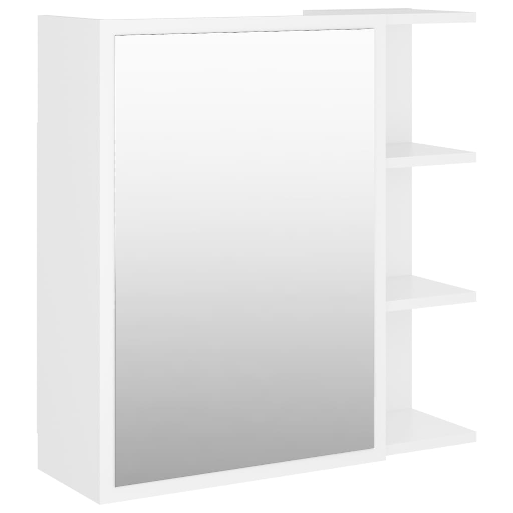vidaXL Szafka z lustrem, biała 62,5x20,5x64 cm materiał drewnopochodny