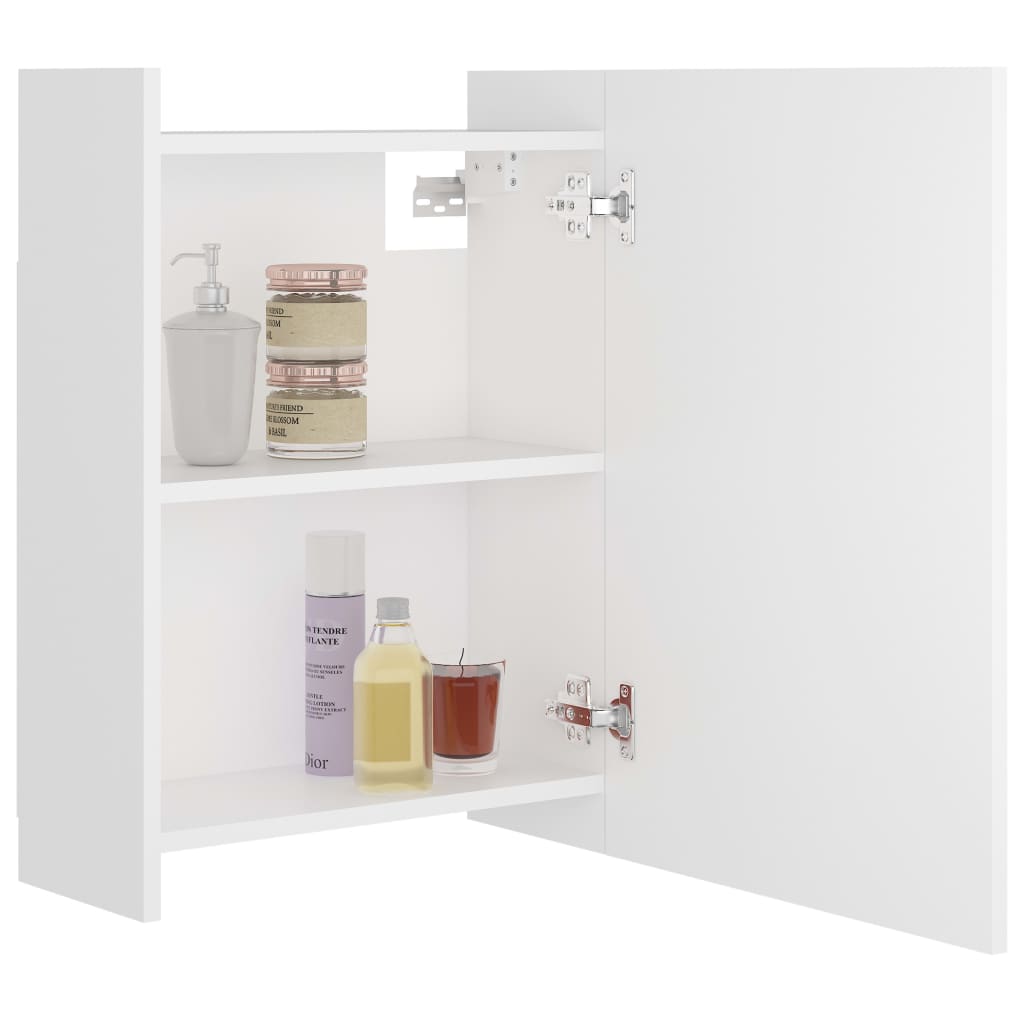 vidaXL Szafka z lustrem, biała 62,5x20,5x64 cm materiał drewnopochodny