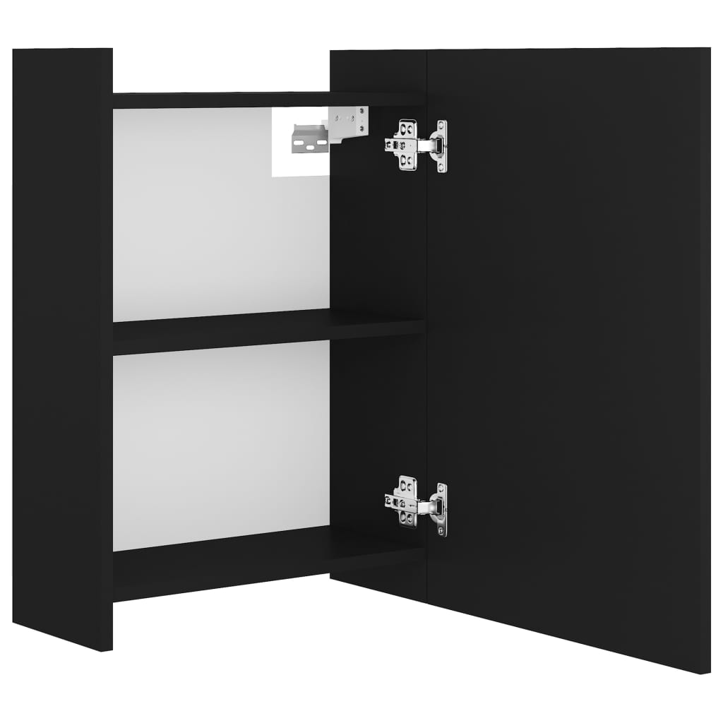 vidaXL Szafka z lustrem czarna 62,5x20,5x64 cm materiał drewnopochodny