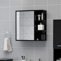 vidaXL Szafka z lustrem czarna 62,5x20,5x64 cm materiał drewnopochodny