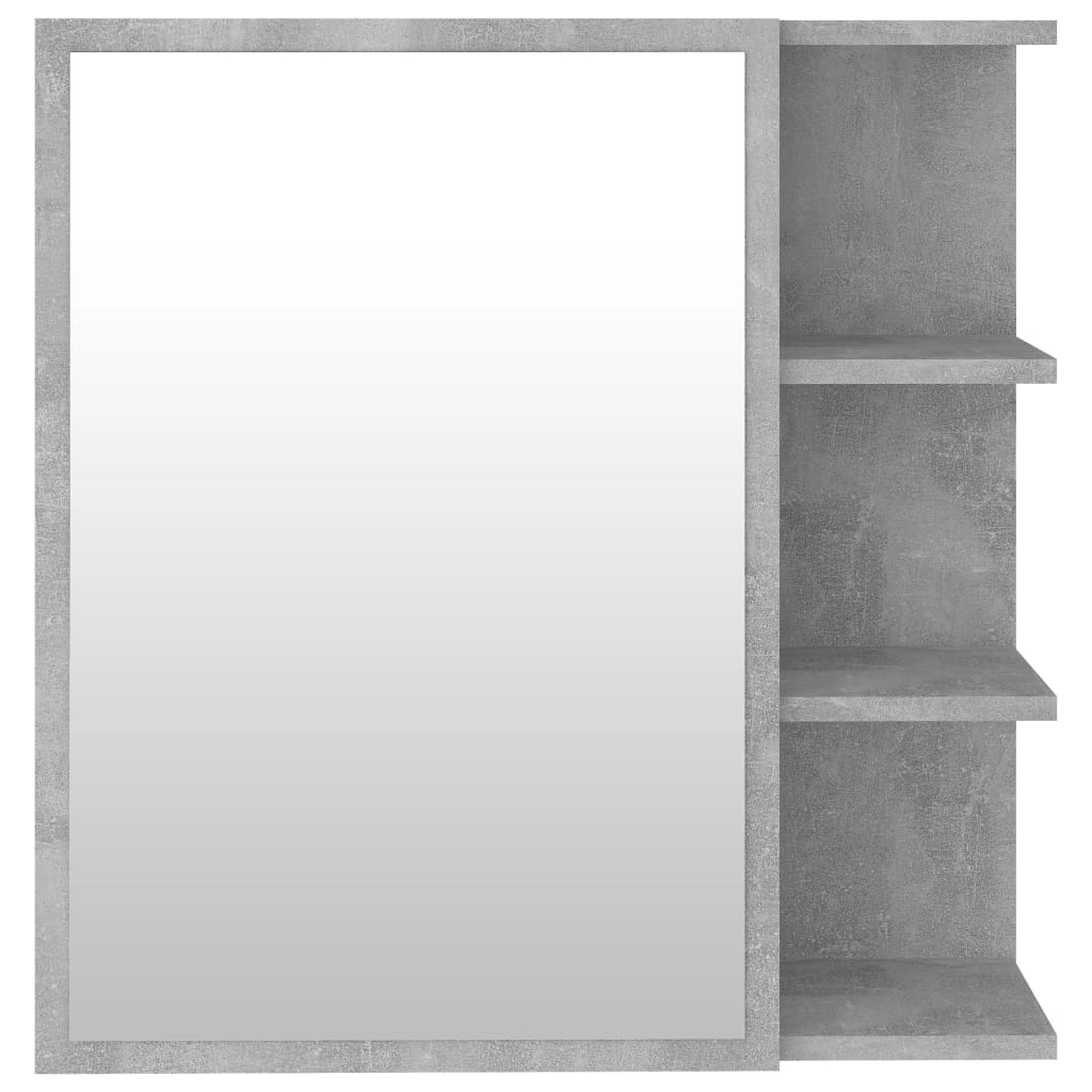 vidaXL Szafka łazienkowa z lustrem, szarość betonu, 62,5x20,5x64 cm
