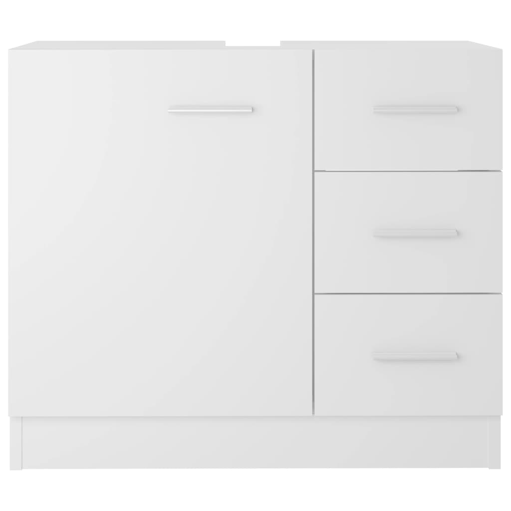 vidaXL Szafka pod umywalkę, biała 63x30x54 cm, materiał drewnopochodny