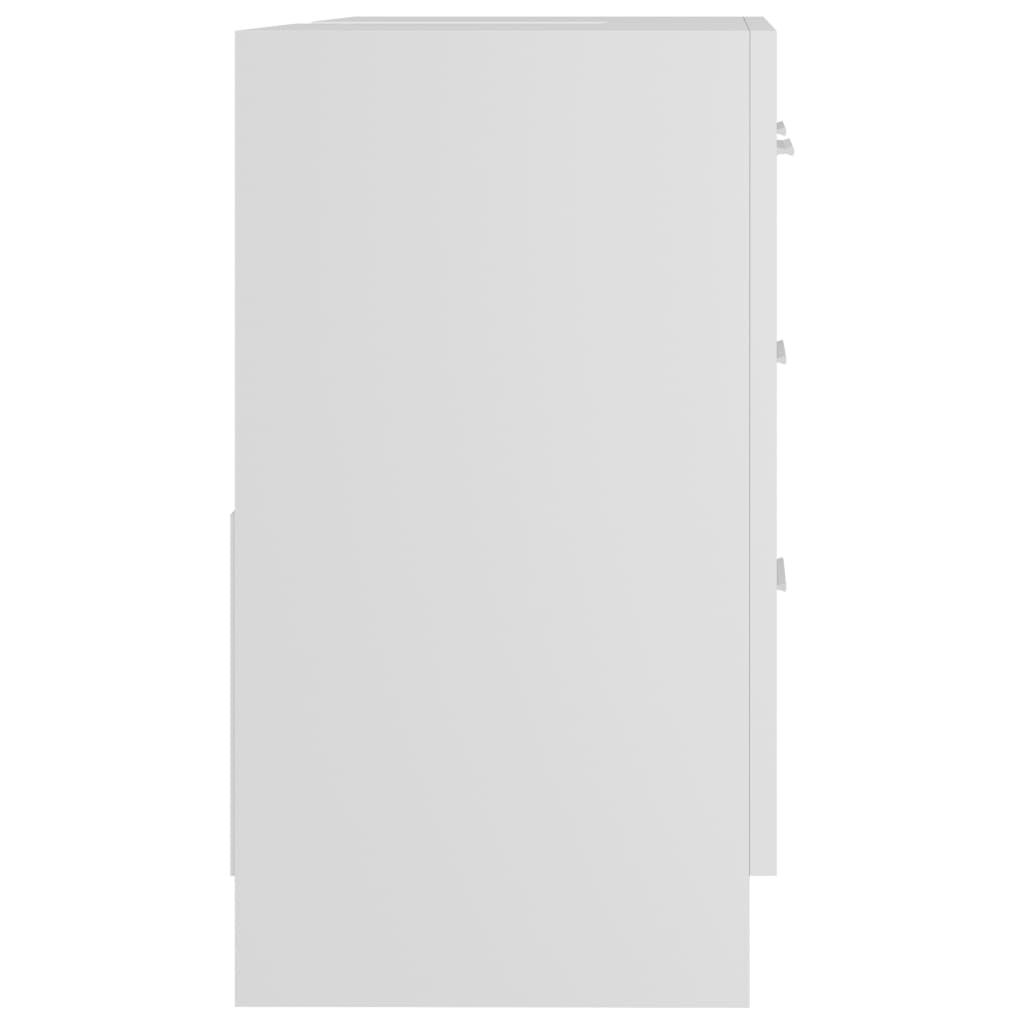 vidaXL Szafka pod umywalkę, biała 63x30x54 cm, materiał drewnopochodny