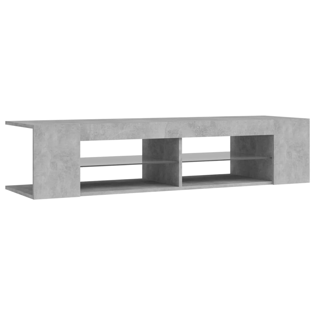 vidaXL Szafka TV z oświetleniem LED, szarość betonu, 135x39x30 cm