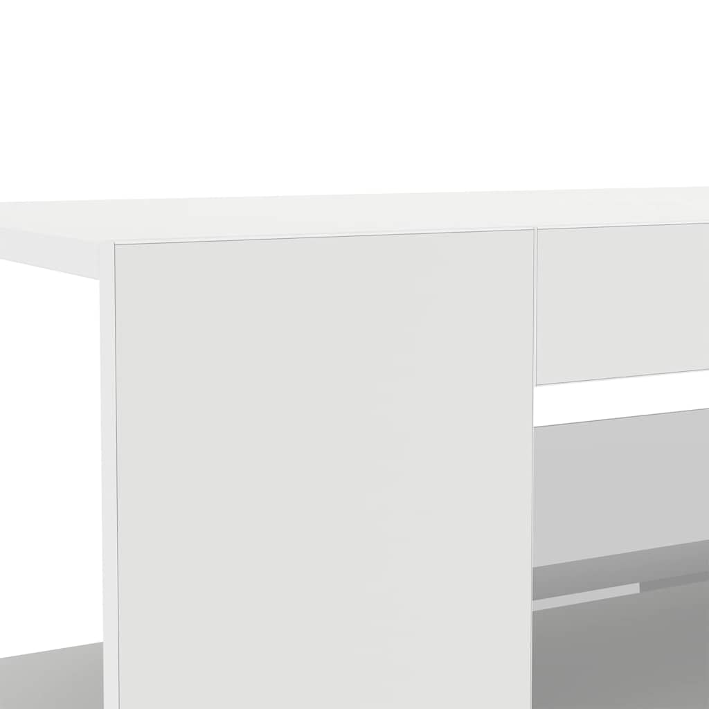 vidaXL Szafka pod TV z oświetleniem LED, biała, 90x39x30 cm