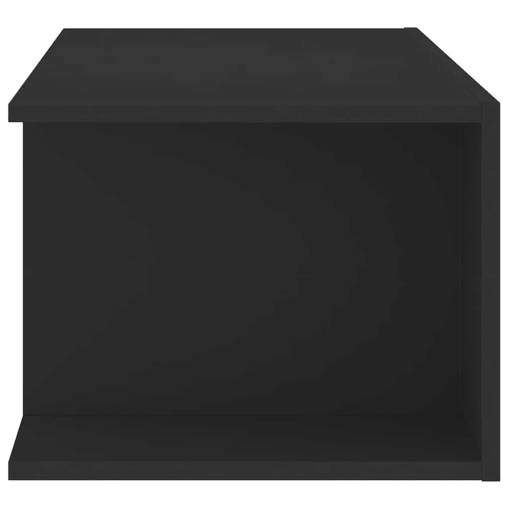 vidaXL Szafka pod TV z oświetleniem LED, czarna, 90x39x30 cm