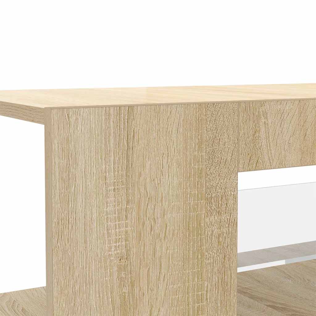 vidaXL Szafka TV z oświetleniem LED, dąb sonoma, 90x39x30 cm