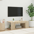 vidaXL Szafka TV z oświetleniem LED, dąb sonoma, 90x39x30 cm