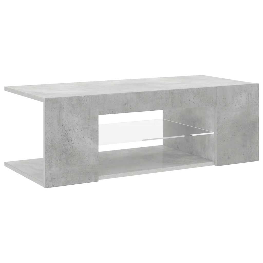 vidaXL Szafka pod TV z oświetleniem LED, szarość betonu, 90x39x30 cm