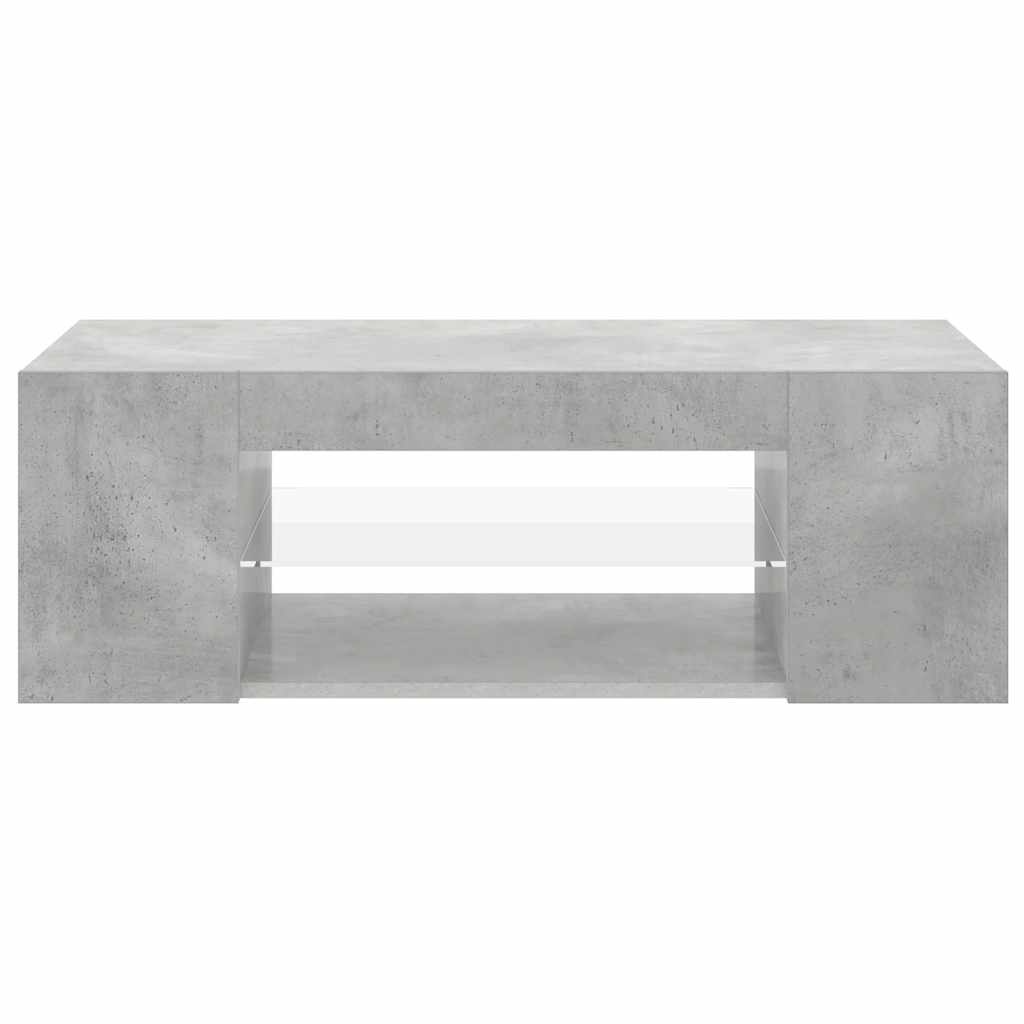 vidaXL Szafka pod TV z oświetleniem LED, szarość betonu, 90x39x30 cm