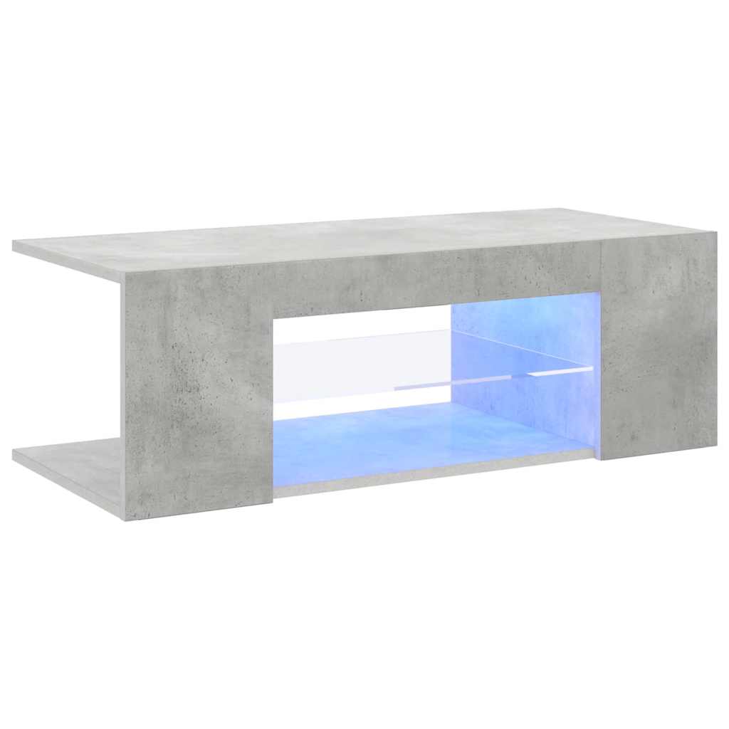 vidaXL Szafka pod TV z oświetleniem LED, szarość betonu, 90x39x30 cm