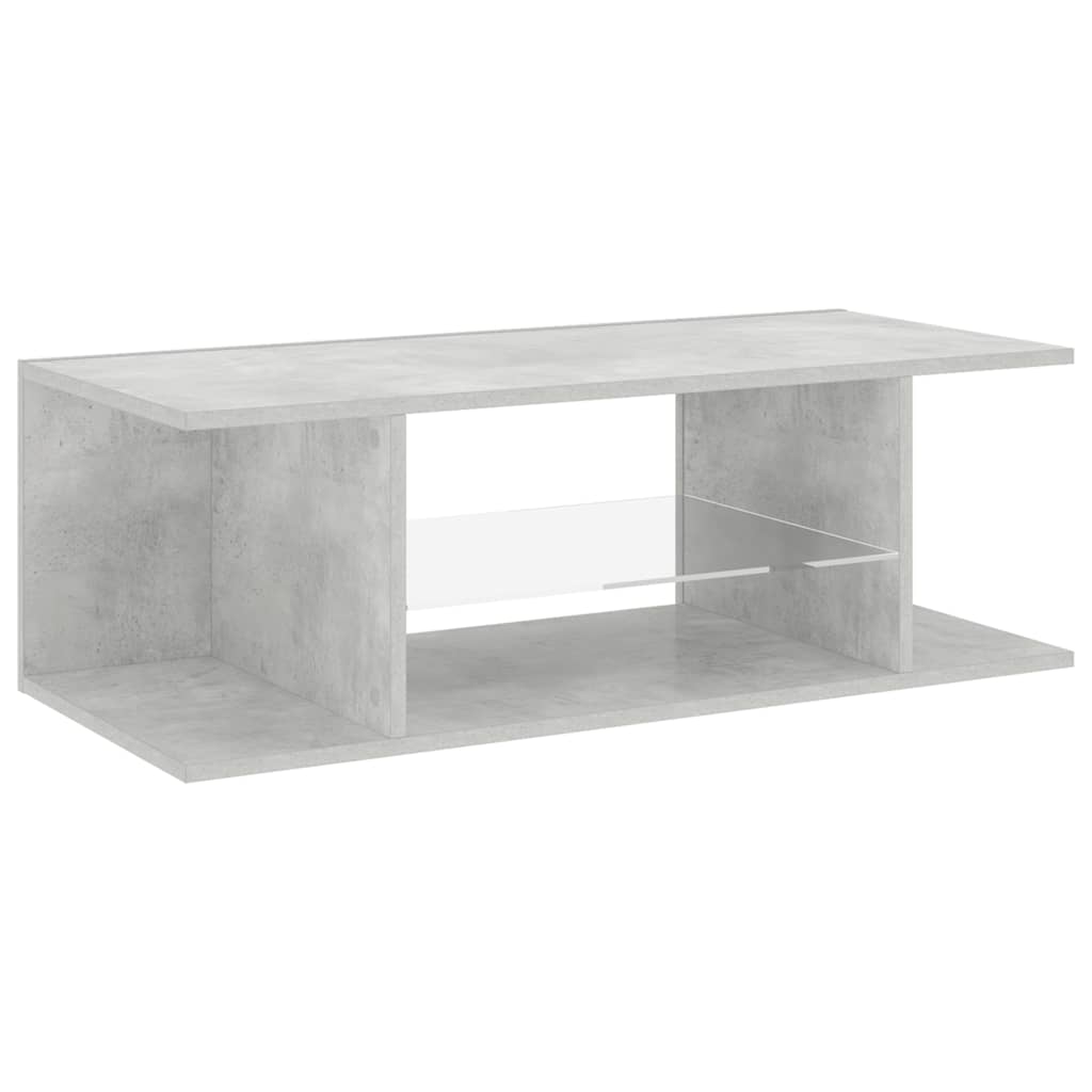 vidaXL Szafka pod TV z oświetleniem LED, szarość betonu, 90x39x30 cm