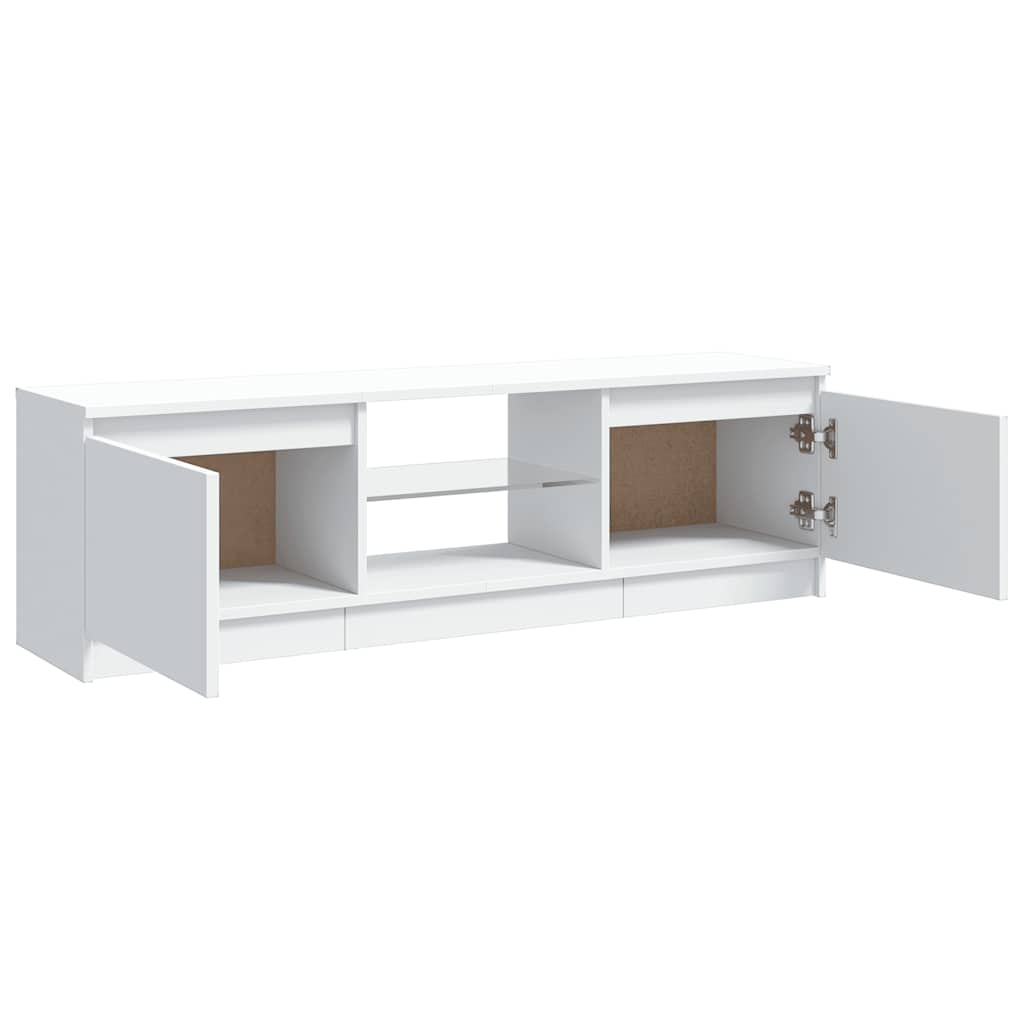 vidaXL Szafka pod TV z oświetleniem LED, biała, 120x30x36 cm