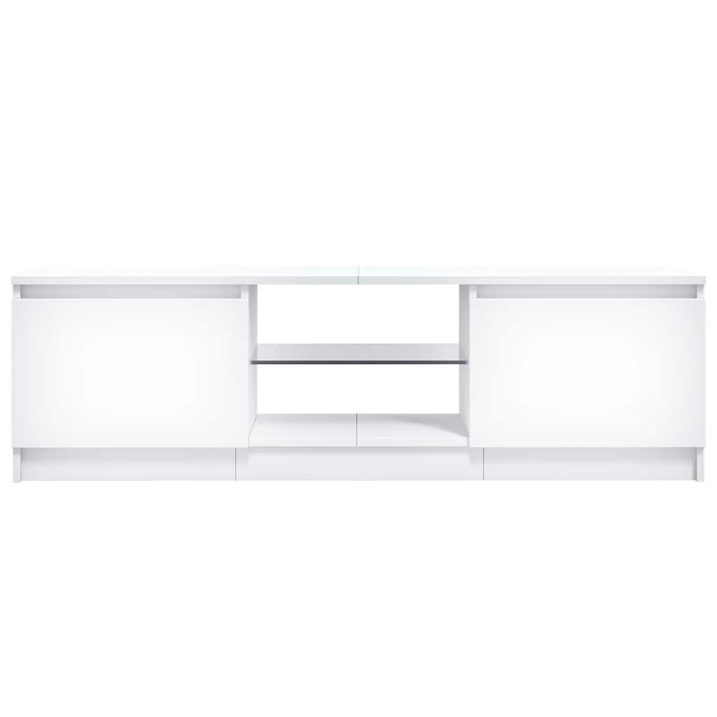 vidaXL Szafka pod TV z oświetleniem LED, biała, 120x30x36 cm