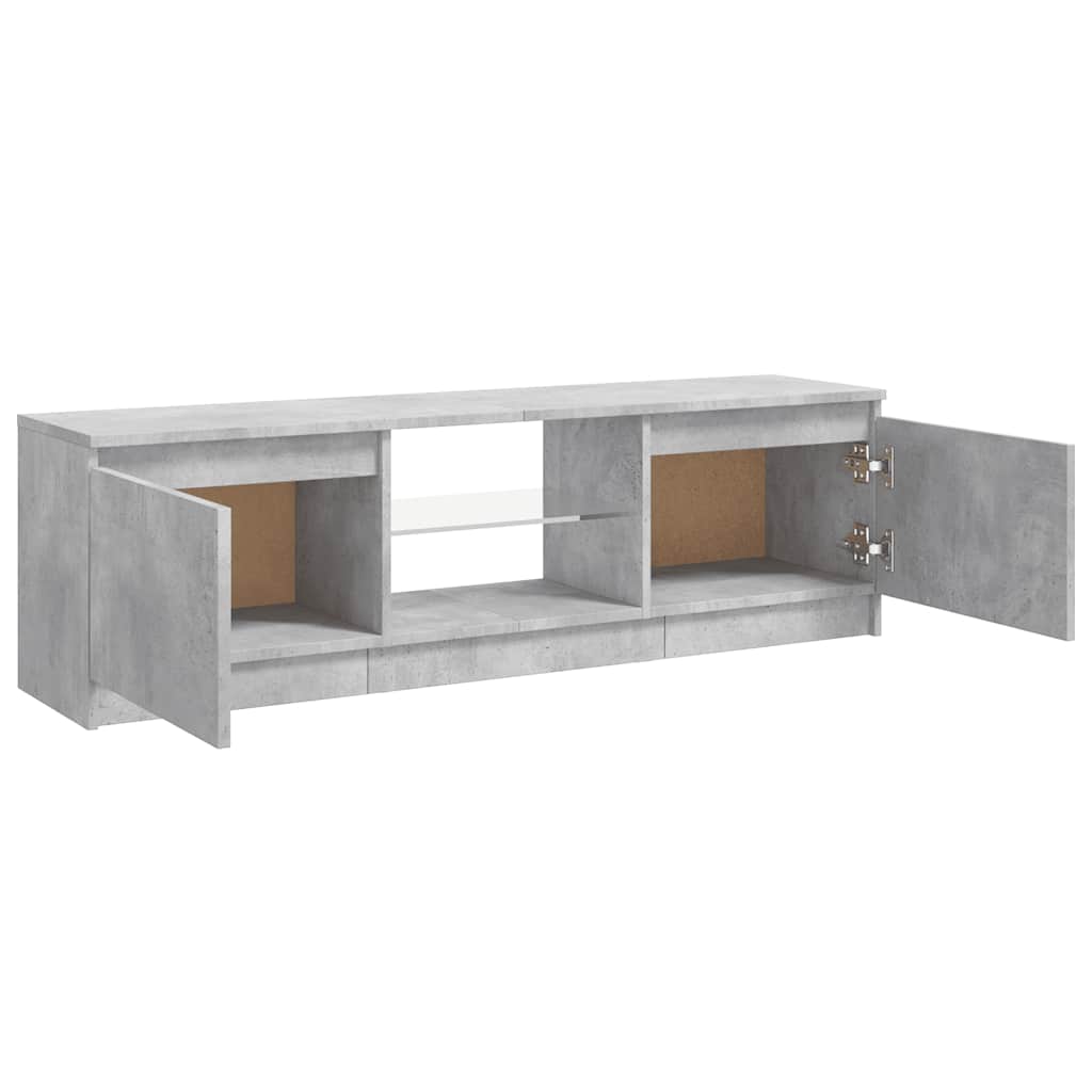 vidaXL Szafka pod TV, z oświetleniem LED, szara, 120 x 30 x 36 cm