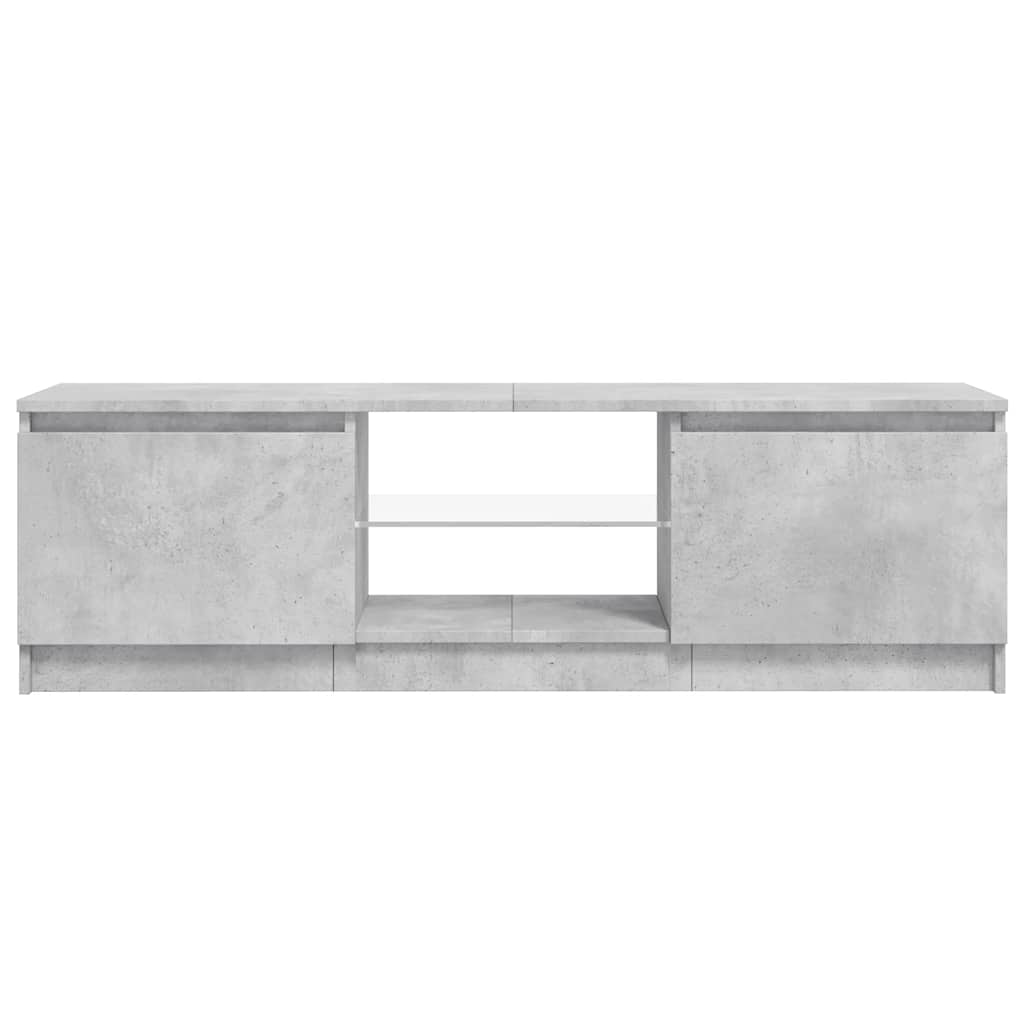 vidaXL Szafka pod TV, z oświetleniem LED, szara, 120 x 30 x 36 cm