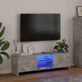 vidaXL Szafka pod TV, z oświetleniem LED, szara, 120 x 30 x 36 cm